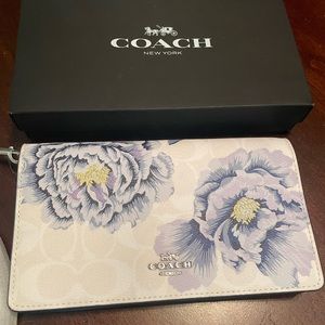 NWT Coach -Kaffe Fassett Foldover lavender crossbody purse.  Very rare.